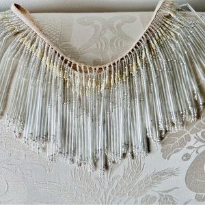 Graduation Umbrella, string of vintage Glass Beads and Pearls.